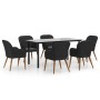 Juego de comedor de jardín 7 piezas con cojines negro von , Gartensets - Ref: Foro24-3156719, Preis: 720,75 €, Rabatt: %
