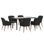 Juego de comedor de jardín 7 piezas con cojines negro von , Gartensets - Ref: Foro24-3156719, Preis: 720,75 €, Rabatt: %