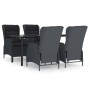Set de comedor para jardín 5 piezas ratán sintético gris oscuro von , Gartensets - Ref: Foro24-3156790, Preis: 1,00 €, Rabatt: %