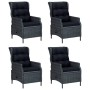 Set de comedor para jardín 5 piezas ratán sintético gris oscuro von , Gartensets - Ref: Foro24-3156790, Preis: 1,00 €, Rabatt: %
