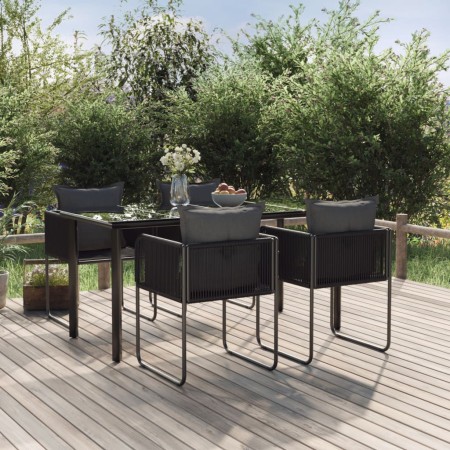 Juego de comedor para jardín 5 piezas negro von , Gartensets - Ref: Foro24-3156496, Preis: 409,31 €, Rabatt: %