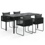 Juego de comedor para jardín 5 piezas negro de , Conjuntos de jardín - Ref: Foro24-3156496, Precio: 377,77 €