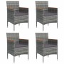 Juego de comedor para jardín 5 piezas con cojines gris y negro von , Gartensets - Ref: Foro24-3156636, Preis: 387,51 €, Rabat...