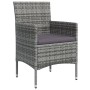 Juego de comedor para jardín 5 piezas con cojines gris y negro by , Garden sets - Ref: Foro24-3156620, Price: 352,47 €, Disco...