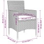 Juego de comedor para jardín 5 piezas con cojines gris y negro by , Garden sets - Ref: Foro24-3156620, Price: 352,47 €, Disco...