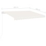 Automatic awning with LED and wind sensor cream 350x250 cm by vidaXL, Awnings - Ref: Foro24-3069532, Price: 608,63 €, Discoun...