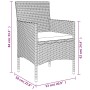 Juego de comedor de jardín 7 piezas con cojines negro by , Garden sets - Ref: Foro24-3156601, Price: 447,81 €, Discount: %