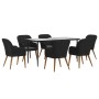 Juego de comedor de jardín 7 piezas con cojines negro by , Garden sets - Ref: Foro24-3156727, Price: 786,16 €, Discount: %