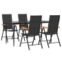 Juego comedor de jardín 5 piezas ratán sintético negro y marrón von , Gartensets - Ref: Foro24-3156524, Preis: 406,81 €, Raba...