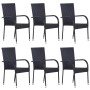 Juego de comedor de jardín 7 piezas ratán sintético negro von , Gartensets - Ref: Foro24-3156669, Preis: 451,86 €, Rabatt: %