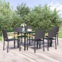 Juego de comedor de jardín 7 piezas ratán sintético negro de , Conjuntos de jardín - Ref: Foro24-3156681, Precio: 465,50 €, D...