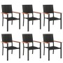 Juego de comedor de jardín 7 piezas ratán sintético negro de , Conjuntos de jardín - Ref: Foro24-3156681, Precio: 465,50 €, D...