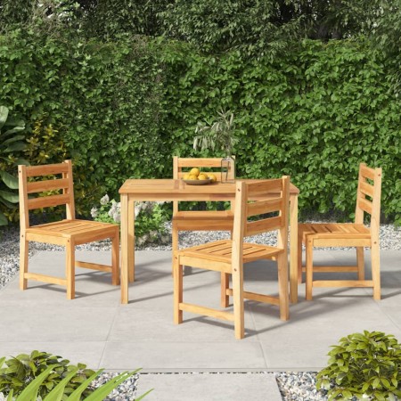 Juego de comedor para jardín 5 piezas madera maciza de teca de , Conjuntos de jardín - Ref: Foro24-3157181, Precio: 499,77 €