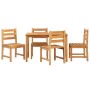 Juego de comedor para jardín 5 piezas madera maciza de teca de , Conjuntos de jardín - Ref: Foro24-3157181, Precio: 499,77 €
