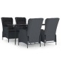 Set de comedor para jardín 5 piezas ratán sintético gris oscuro by , Garden sets - Ref: Foro24-3156802, Price: 1,00 €, Discou...