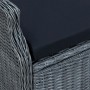 Set de comedor para jardín 5 piezas ratán sintético gris oscuro