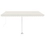 Toldo de pie retráctil manual crema 450x350 cm de vidaXL, Toldos - Ref: Foro24-3069637, Precio: 508,38 €, Descuento: %