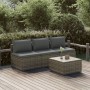 Set de muebles de jardín 4 pzas y cojines ratán sintético gris de , Conjuntos de jardín - Ref: Foro24-3157368, Precio: 355,95...
