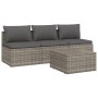 Set de muebles de jardín 4 pzas y cojines ratán sintético gris de , Conjuntos de jardín - Ref: Foro24-3157368, Precio: 355,95...