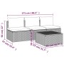 Set de muebles de jardín 4 pzas y cojines ratán sintético gris de , Conjuntos de jardín - Ref: Foro24-3157368, Precio: 355,95...
