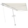 Cream manual retractable foot awning 450x350 cm by vidaXL, Awnings - Ref: Foro24-3069637, Price: 500,06 €, Discount: %