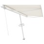 Toldo de pie retráctil manual crema 450x350 cm de vidaXL, Toldos - Ref: Foro24-3069637, Precio: 508,38 €, Descuento: %