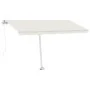 Cream manual retractable foot awning 450x350 cm by vidaXL, Awnings - Ref: Foro24-3069637, Price: 500,06 €, Discount: %
