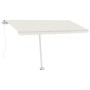 Cremefarbene, manuell ausziehbare Fußmarkise, 450 x 350 cm von vidaXL, Markisen - Ref: Foro24-3069637, Preis: 508,38 €, Rabat...