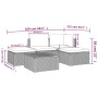 Set de muebles de jardín 5 pzas y cojines ratán sintético gris de , Conjuntos de jardín - Ref: Foro24-3157316, Precio: 447,10...
