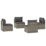 Sofás centrales de jardín 4 uds ratán PE gris 57x57x56 cm by , Garden sets - Ref: Foro24-3157503, Price: 354,94 €, Discount: %
