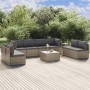 Set de muebles de jardín 9 pzas y cojines ratán sintético gris de , Conjuntos de jardín - Ref: Foro24-3157382, Precio: 846,96 €