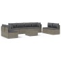 Set de muebles de jardín 9 pzas y cojines ratán sintético gris de , Conjuntos de jardín - Ref: Foro24-3157382, Precio: 836,13...