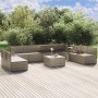 Set de muebles de jardín 9 pzas y cojines ratán sintético gris de , Conjuntos de jardín - Ref: Foro24-3157382, Precio: 836,13...