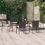 Set de comedor de jardín 7 pzas y cojines ratán sintético negro by , Garden sets - Ref: Foro24-3185123, Price: 597,29 €, Disc...