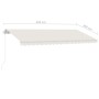 Toldo de pie retráctil manual crema 450x350 cm de vidaXL, Toldos - Ref: Foro24-3069637, Precio: 508,38 €, Descuento: %
