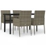 Set comedor jardín 5 pzas y cojines ratán sintético negro gris von , Gartensets - Ref: Foro24-3185163, Preis: 352,69 €, Rabat...