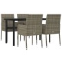 Set comedor jardín 5 pzas y cojines ratán sintético negro gris von , Gartensets - Ref: Foro24-3185163, Preis: 352,69 €, Rabat...