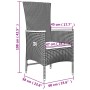Juego muebles jardín 3 pzas madera acacia ratán sintético gris de , Conjuntos de jardín - Ref: Foro24-3157653, Precio: 323,70 €