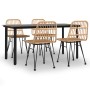 Juego de comedor de jardín 5 piezas ratán sintético von , Gartensets - Ref: Foro24-3157890, Preis: 431,53 €, Rabatt: %