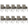 Set comedor jardín 11 pzas y cojines ratán sintético negro gris by , Garden sets - Ref: Foro24-3185154, Price: 730,71 €, Disc...