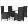 Set de muebles jardín 5 pzas con cojines ratán sintético negro von , Gartensets - Ref: Foro24-3185175, Preis: 573,03 €, Rabat...