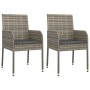 Set comedor jardín 3 pzas y cojines ratán sintético negro gris by , Garden sets - Ref: Foro24-3185161, Price: 177,68 €, Disco...