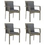 Set comedor jardín 5 pzas y cojines ratán sintético negro gris by , Garden sets - Ref: Foro24-3185116, Price: 385,82 €, Disco...