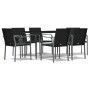 Juego comedor jardín 7 piezas y cojines ratán sintético y acero von , Gartensets - Ref: Foro24-3186948, Preis: 457,30 €, Raba...
