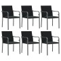Juego comedor jardín 7 piezas y cojines ratán sintético y acero von , Gartensets - Ref: Foro24-3186948, Preis: 457,30 €, Raba...