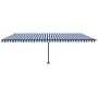 Blue and white automatic standing awning 600x300 cm by vidaXL, Awnings - Ref: Foro24-3069806, Price: 691,21 €, Discount: %