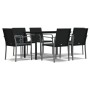 Juego comedor jardín 7 piezas y cojines ratán sintético y acero by , Garden sets - Ref: Foro24-3186960, Price: 436,21 €, Disc...