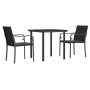 Juego comedor jardín 3 piezas y cojines ratán sintético y acero by , Garden sets - Ref: Foro24-3186955, Price: 196,21 €, Disc...