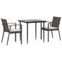Juego comedor jardín 3 piezas y cojines ratán sintético y acero by , Garden sets - Ref: Foro24-3186969, Price: 248,93 €, Disc...