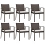 Juego comedor jardín 7 piezas y cojines ratán sintético y acero by , Garden sets - Ref: Foro24-3186981, Price: 645,11 €, Disc...